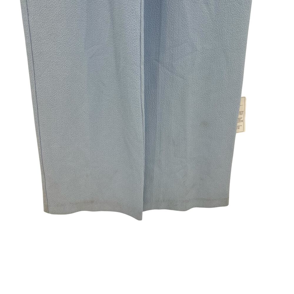 Black Halo Corrine Jumpsuit Blue Draped Wide Leg Made in‎ USA Size 2 NWT - Picture 7 of 16